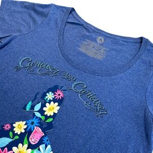 Disney Store 3XL‎ Alice in Wonderland Curiouser and Curiouser Blue Tshirt